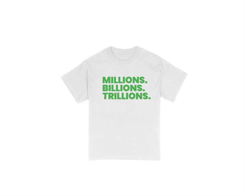 White + Olive Green MBT Tee