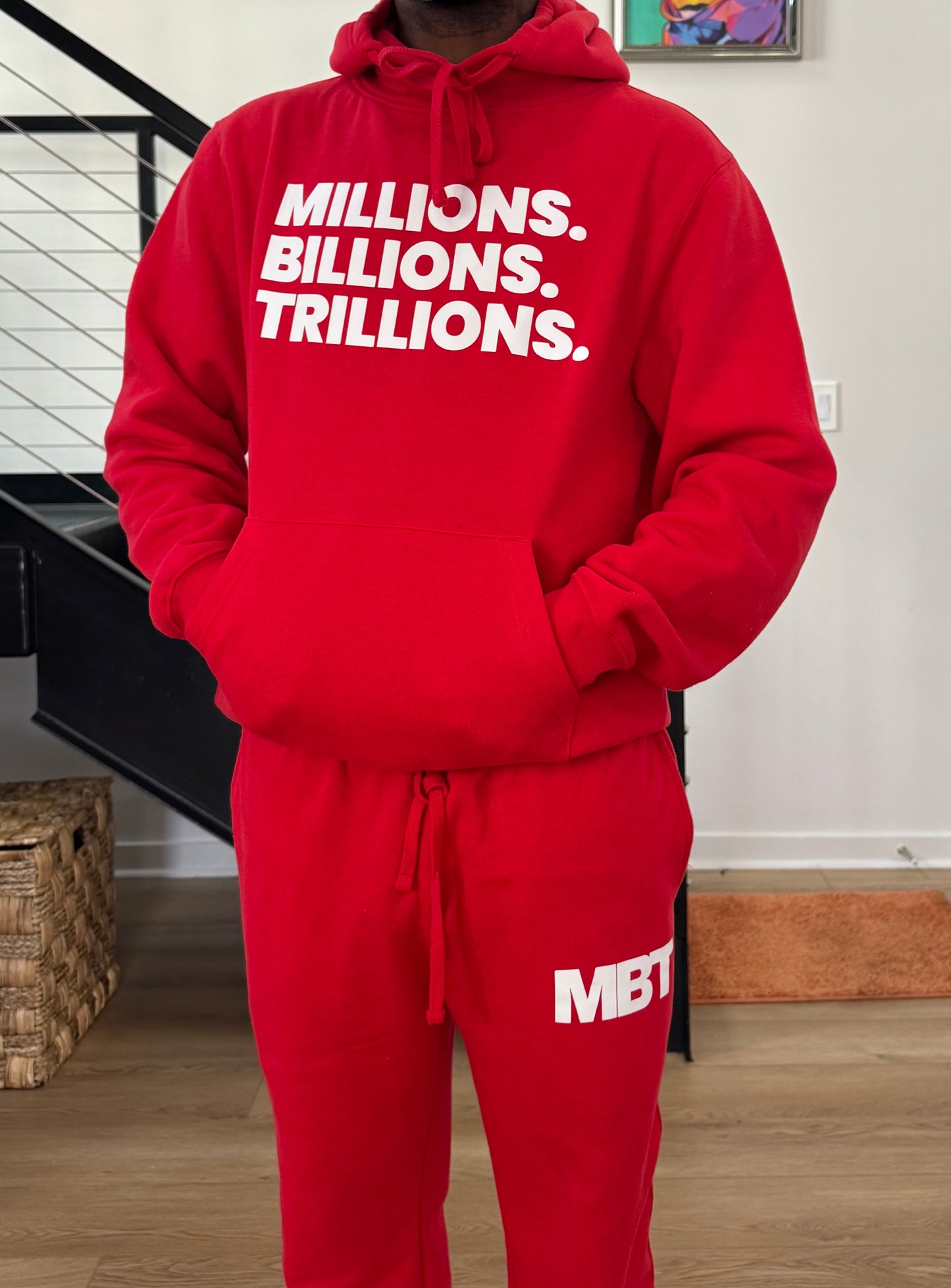 Red + White MBT Jogger Set