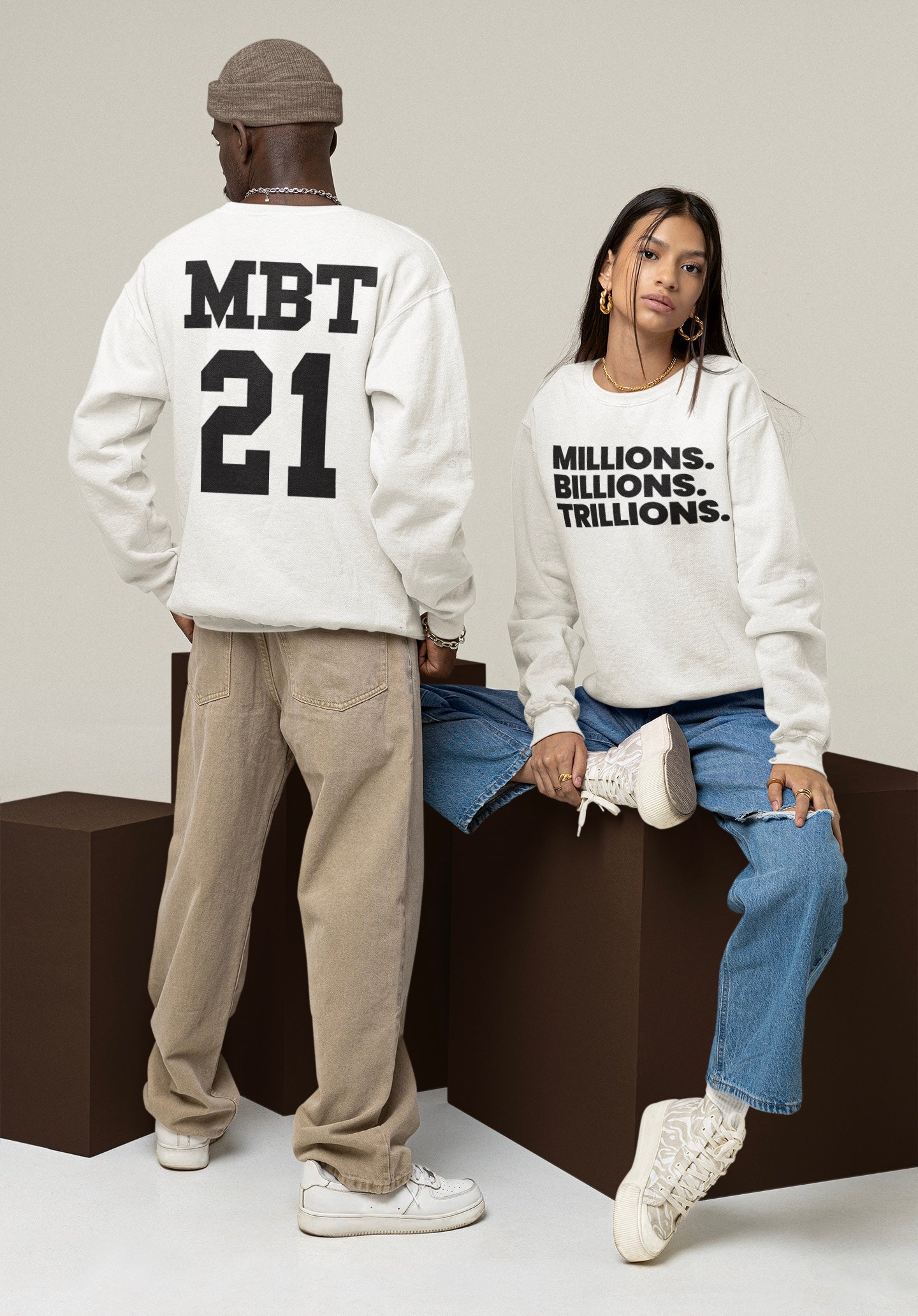 White + Black MBT Sweatshirt